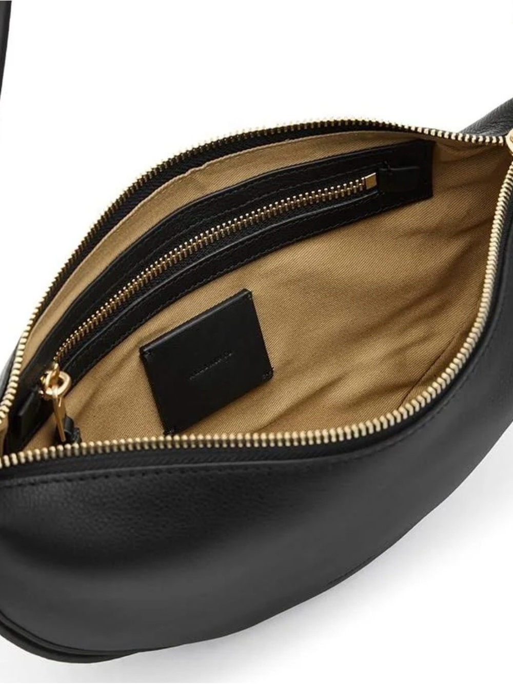 AllSaints Black Pebbled Leather Pouch - Picture 7 of 7